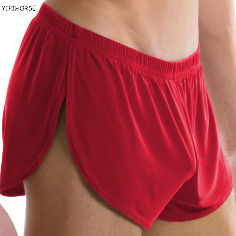 Best price Men Male Underwear comfortable Sexy Man Boxer shorts U convex pouch silk Sexy Body XXL size underpant Factory sale