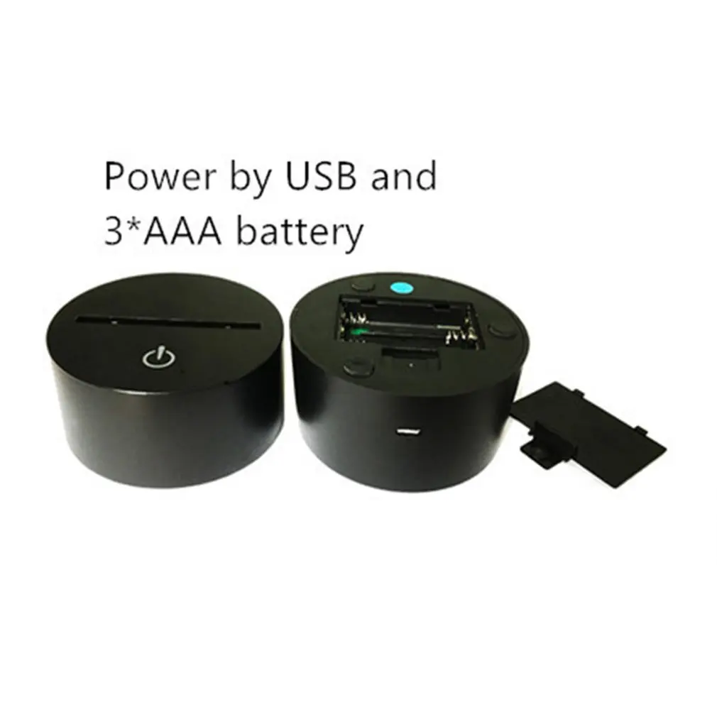 USB or 3 AAA Статуя Свободы, 3D огни, красочные светодиодные лампы с постепенным изменением, настольная лампа с сенсорным пультом дистанционного управления, креативная 3D Светодиодная маленькая настольная лампа - Испускаемый цвет: USB or 3 AAA