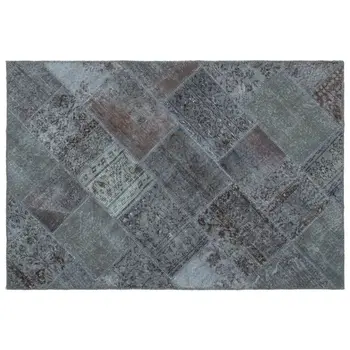 

Handmade Gray Vintage Overdyed Patchwork Area Rug 120x180 Cm-3'11''X5'11''