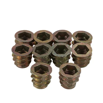 

10 x BRASS clay M10 * 15 mm, hexagon socket screw in threaded insert nut