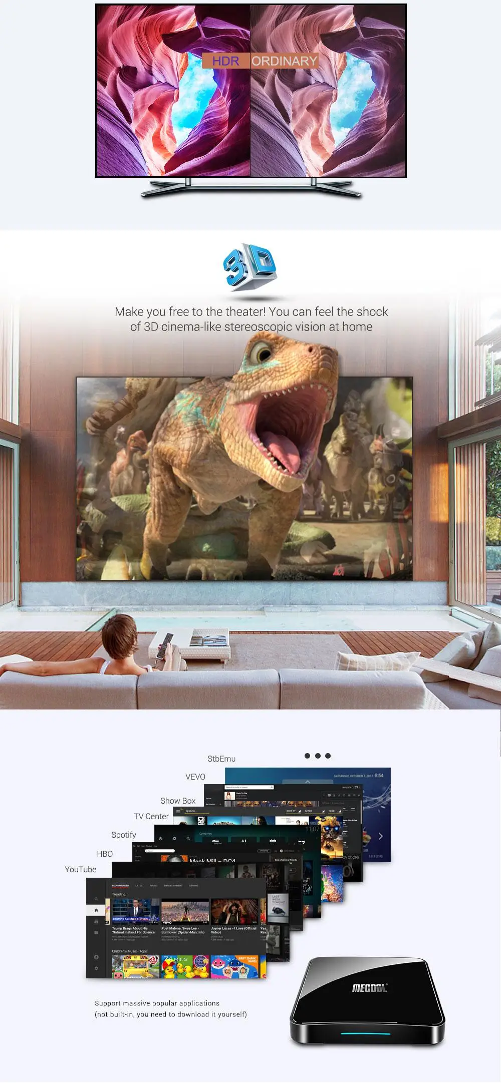 Mecool KM3 A tv Android 9,0 tv Box Google Сертифицированный S905X2 4 Гб LPDDR4 64 ГБ Android 9,0 5G wifi BT4.0 Голосовое управление ТВ-приставка