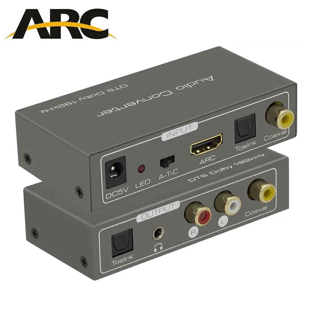 Преобразователь Аудио HDMI 2 0 ARC 192 кгц цифровой коаксиальный + toslink аудио в L/R порт aux
