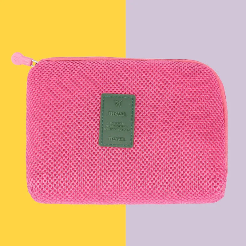 PinkL Креативный противоударный цифровой usb-кабель для зарядного устройства, чехол для наушников, косметический Органайзер для макияжа, аксессуары для путешествий, сумка - Color: PinkL