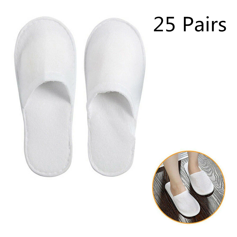 white disposable slippers