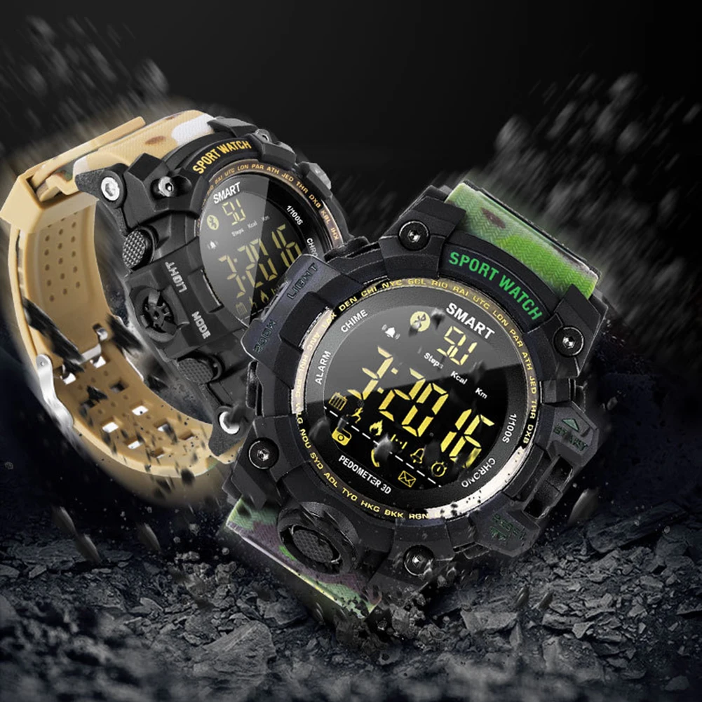 Reloj inteligente deportivo resistente al agua LTP EX16S camuflaje al aire libre Bluetooth пульт дистанционного управления de peditmetro foto larg
