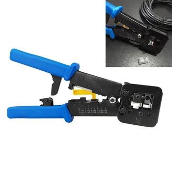 

Promotion! Ez Rj45 Crimp Tool for Cat 5 / Cat 6 Ez Pass- Through Connectors for Ethernet Cable Ratchet Ethernet Cable Crimping