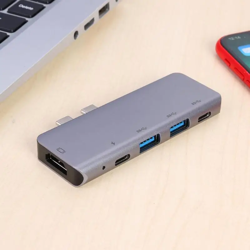 USB TYPE-C концентратор 5 в 1 USB-C к 4K HDMI USB TYPE-C адаптер