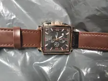 Reloj deportivo para hombre, cronógrafo de cuarzo, con Esfera Grande cuadrada de cuero, marca superior de lujo, a la moda, resistente al agua, nuevo, 2021