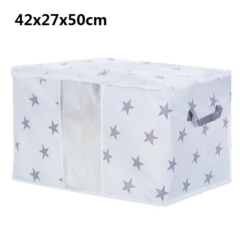 A1 42x27x50cm Одежда, одеяло, сумка для хранения, шкаф для одеял органайзер для свитера, коробка для сортировки, мешки, шкаф для одежды, контейнер для путешествий, дома, Прямая поставка - Цвет: A1 42x27x50cm