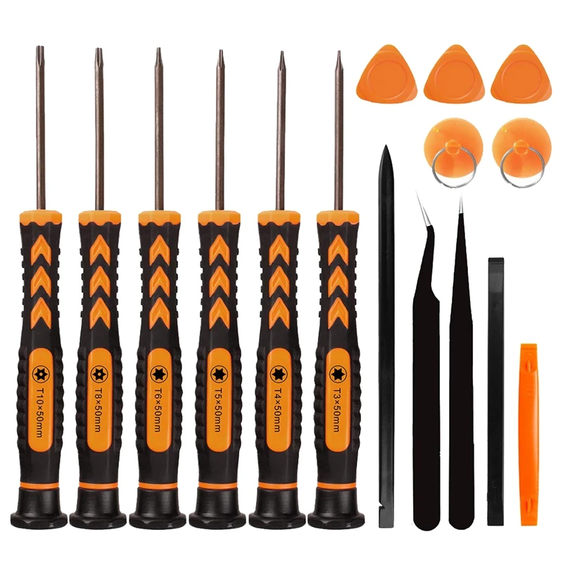 

16 in 1 Torx Screwdriver Set with T3 T4 T5 T6 T8 T10 Torx Drill, Magnetic Star Screwdriver Precision Repair Kit for Mobile Phone