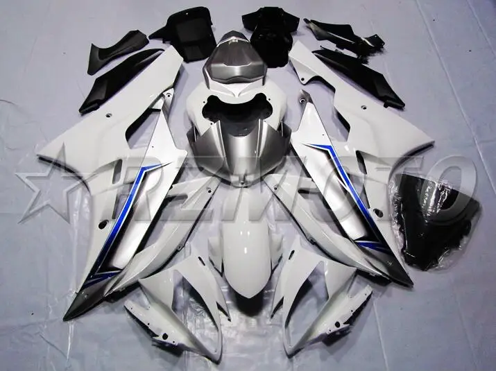 4 подарка ABS полный комплект обтекателей для YAMAHA YZF-R6 2006 2007 Обтекатели набор YZF R6 06 07 литья под давлением под заказ белый серебристый