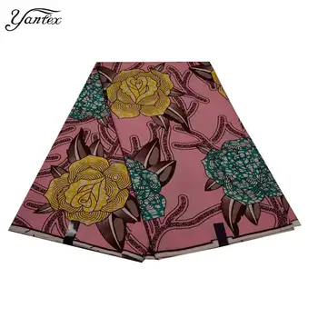 

YANTEX 6 Yards African Ankara Fabrics Veritable Wax Tissu Africain Nigeria Wax African Printed Batik Fabric For Wedding Dresses