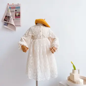 

Children's clothing 2020 autumn new girls' dresses, big children's western style long-sleeved lace princess dress