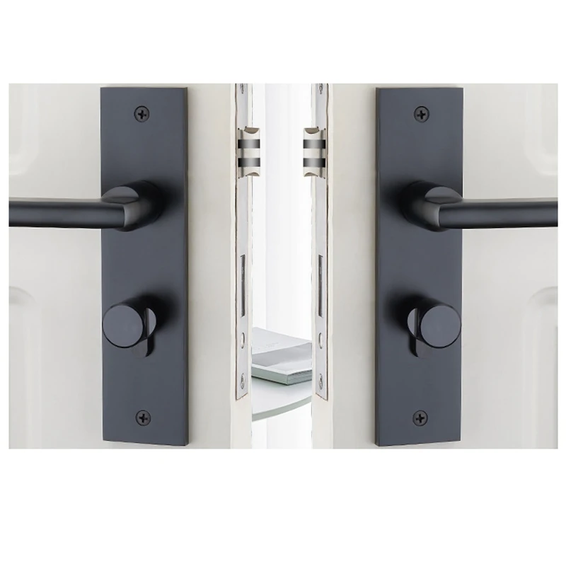 Space Aluminum Door Locks Continental Bedroom Minimalist Interior Door Handle Lock Security Mute Door Lock Household Security Do