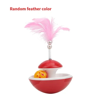 

Bell Tumbler Rolling Scratching Ball Pet Cat Toy Pet Products Cat Entertainment Toy Interactive Feather Ball Toy Cat Toy