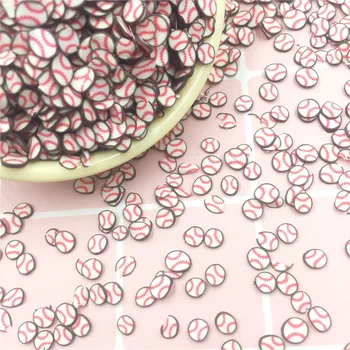 

100g Polymer Hot Clay Sprinkles Cute Baseball for Crafts DIY Making Nail Slices DIY Crafts plastic klei Tiny Cute Mud Particles