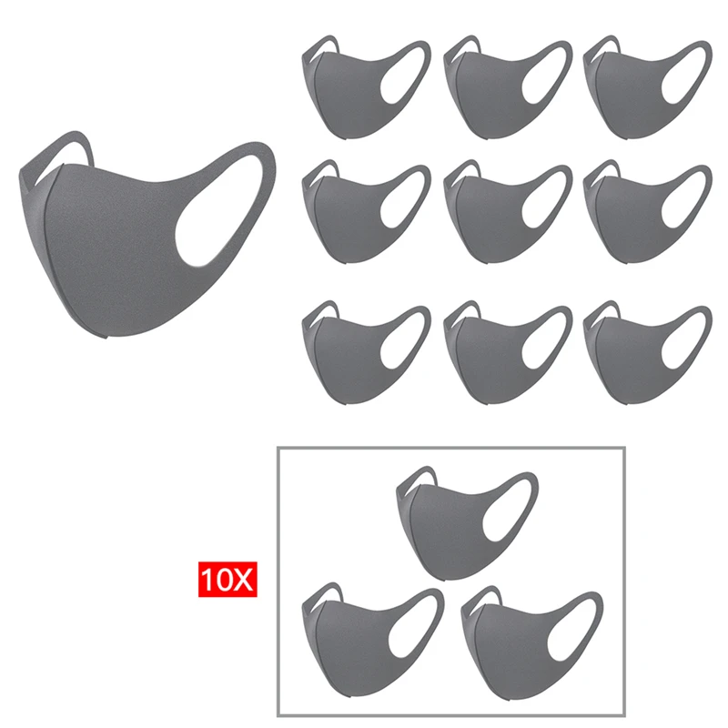 30 Pcs Gray 30 шт., черная маска для рта Kpop, дышащая, унисекс, губка, маска для лица, многоразовая, против загрязнения лица, защита от ветра, рот, покрытие 31 - Цвет: 30 Pcs Gray