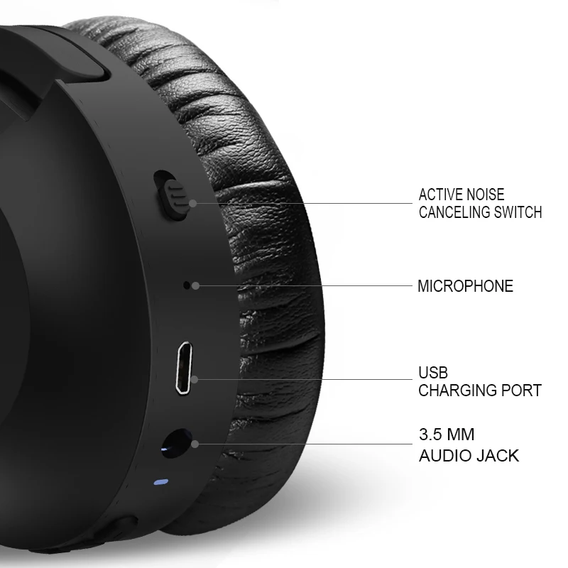 FFYY-Активная гарнитура с шумоподавлением, Bluetooth, беспроводной складной глубокий бас для спортивной музыки, легкие поворотные амбушюры