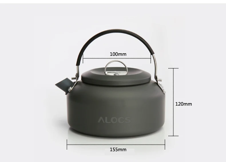 ALOCS, для улицы переносной чайник 0.8L Чай кофейник из алюминиевого сплава кувшин CW-K03