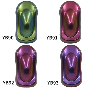 

4 Bags Acrylic Paint Chameleon Pigments Powder Coating Chameleon Dye for Cars Automotive Art Craft Nail Decoration Painting 40g