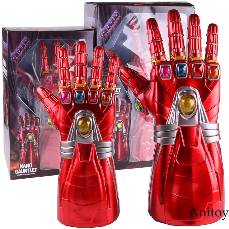 

Avengers Endgame Iron Man Nano Gauntlet Infinity Glove 2 Size PVC Action Figure Collectible Model Cosplay Toy With LED Light
