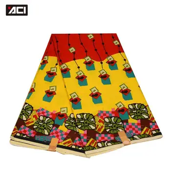 

ACI Free Shipping African Print Fabric Ankara 6 Yards/Piece New Fashion African London Wax Prints Tissu Africain Ankara Fabrics
