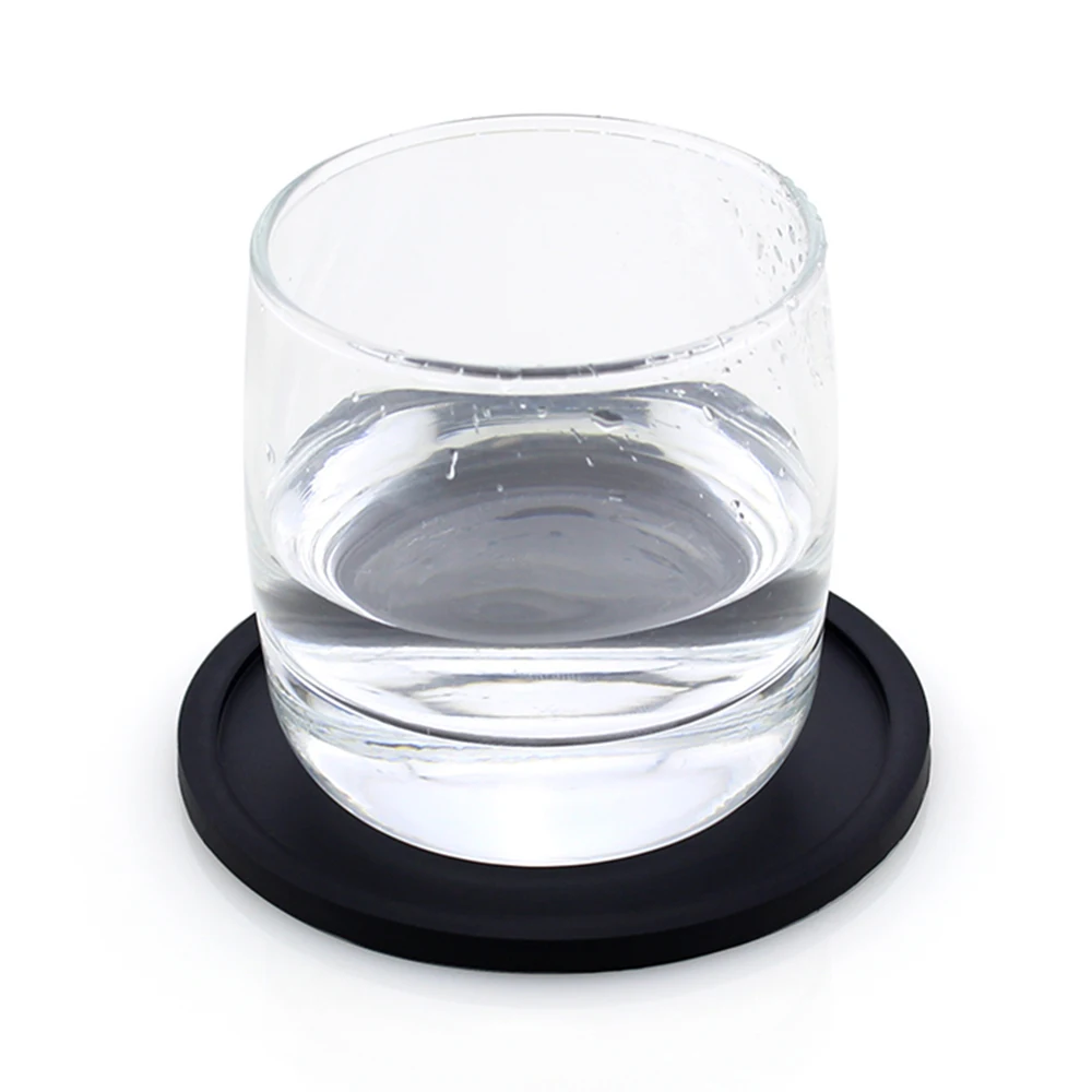 New 5Pcs/set Silicone Round Cup Mat Creative Non-slip Coaster Thicken Coffee Tea Drink Placemat Table Cup Pad Posavasos Dropship