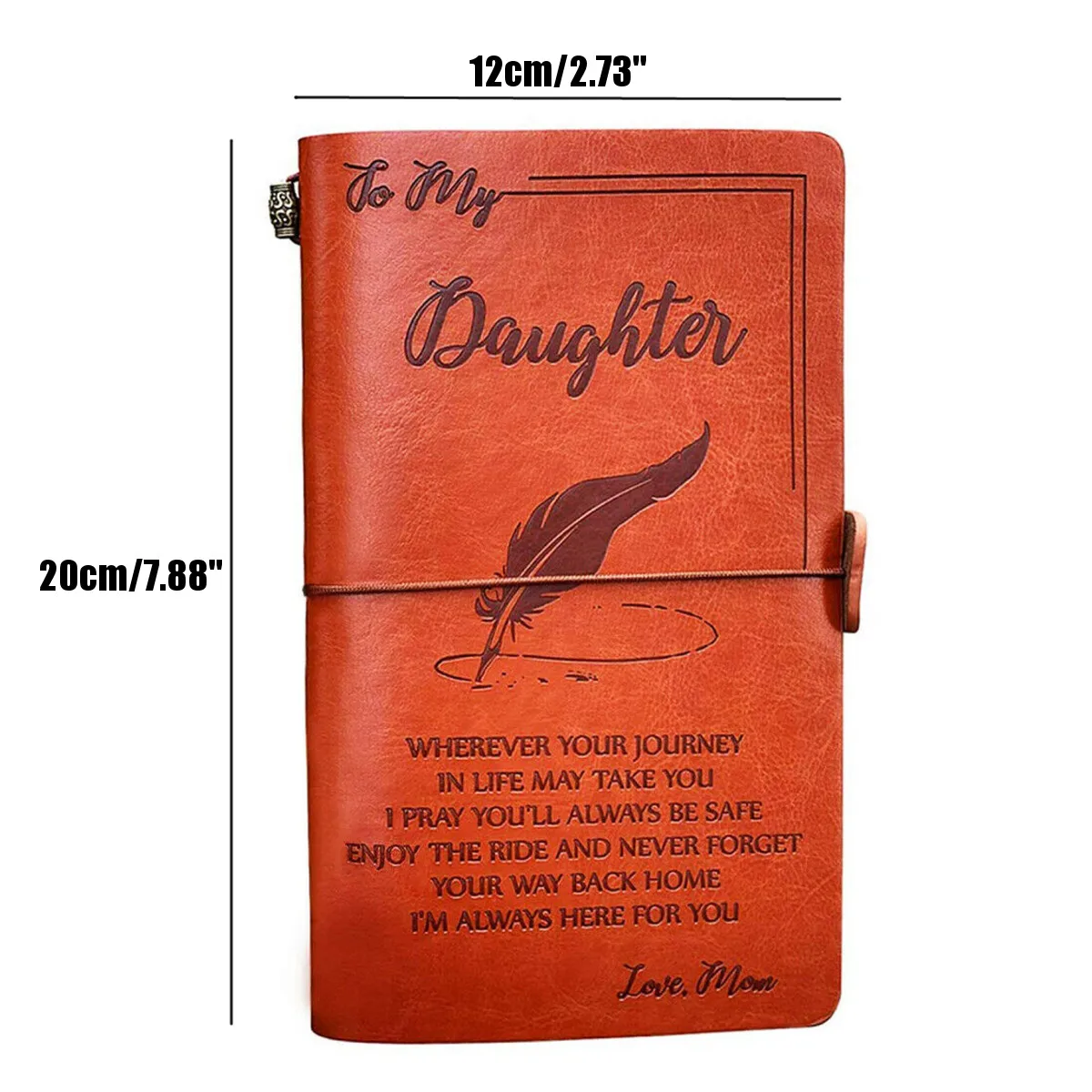 Выгравированная кожаная книга для записей, блокнот дневник для моей дочери лицо вызов любовь папа записная книжка с гравировкой дневник 20x12 см