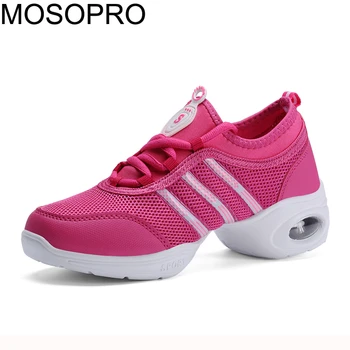 

MOSOPRO Women Daning Shoes Pop Sports Dance Sneakers Modern Salsa Jazz Shoes Summer Breathable Sneakers Fitness Gym Shoes FT14