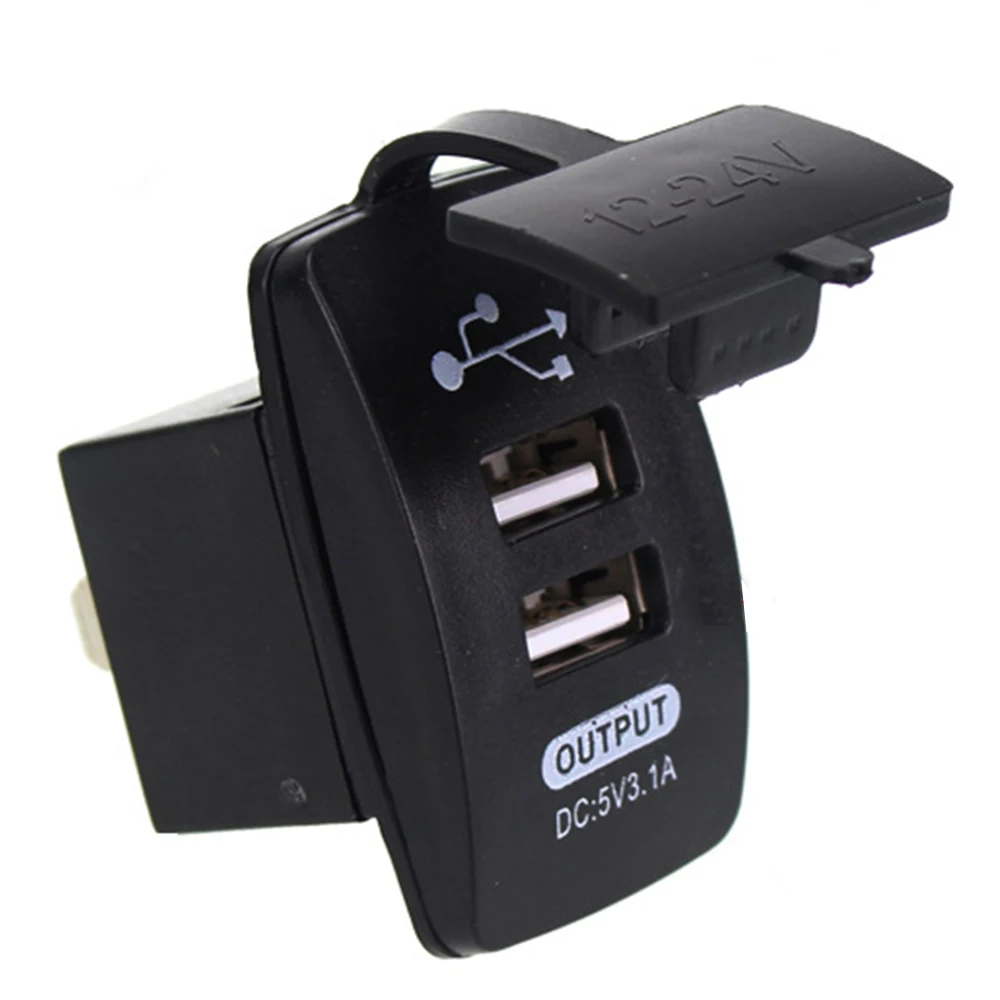 5V 3.1A универсальное двойной зарядное устройство USB прикуриватель кулисный переключатель зарядное устройство для телефона 12-24V Автомобильный Мотоцикл ATV Лодка