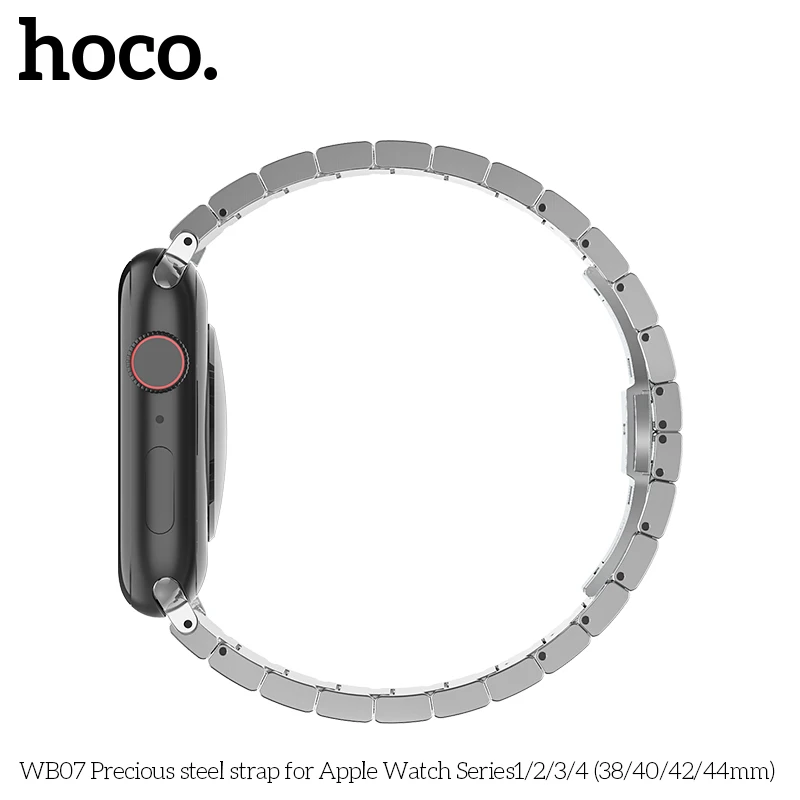HOCO бренд Нержавеющая сталь ремешок для часов аpple 38 мм 40 мм 42 мм 44 мм Бабочка Пряжка металлический браслет для iWatch