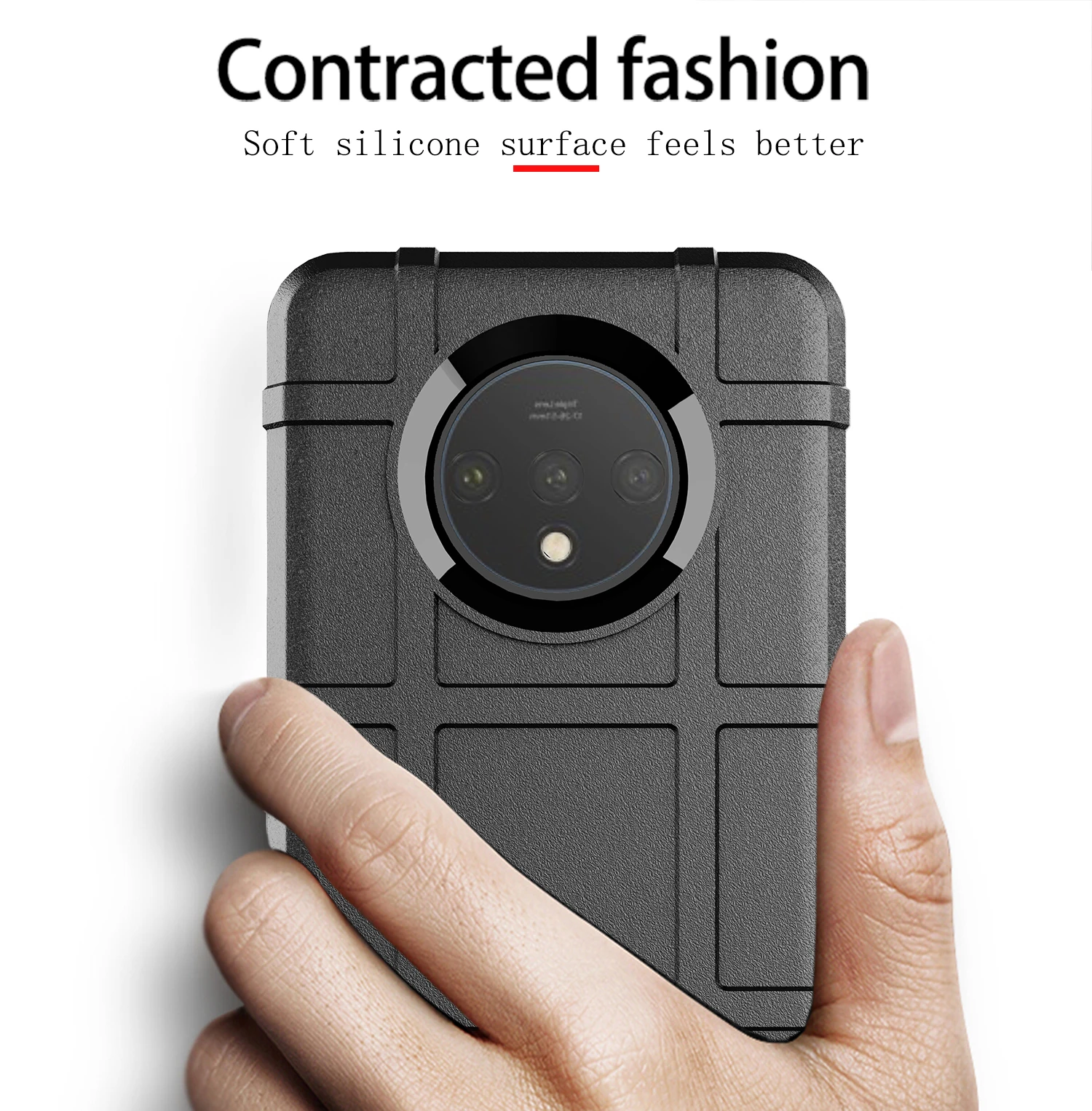 Armor Shock Absorption Shockproof Case For Oneplus One Plus 1+ 7T Anti Scratch Carbon Fiber Design Phone Case For Oneplus7T Case
