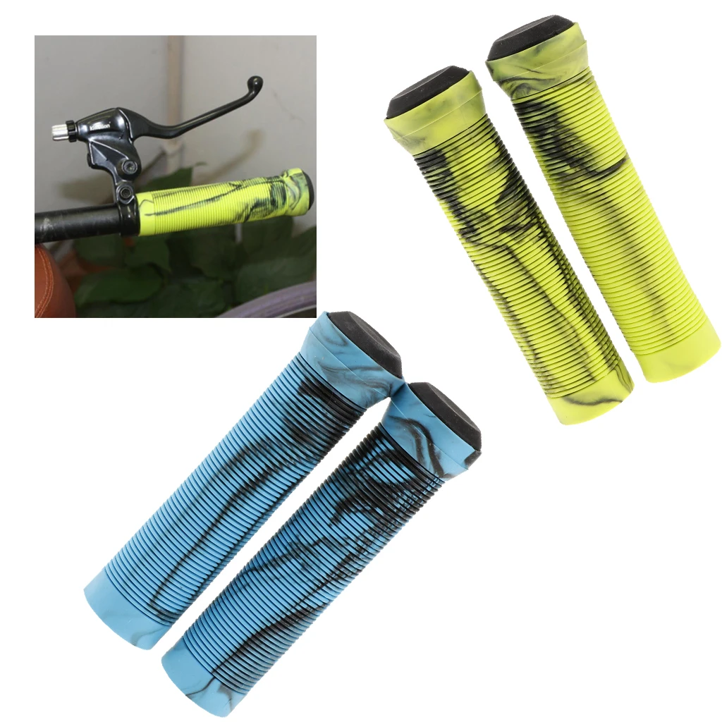 1 Pairs Bike Bicycle Handlebar End Grips Rubber Anti-slip Handle Grip Cycling Accessories