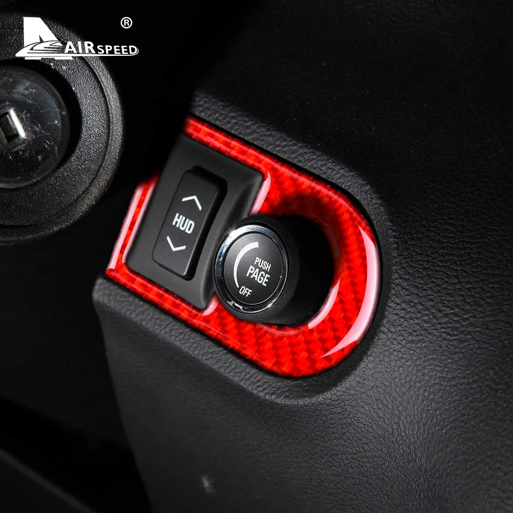 Fibra di carbonio ad aria compressa per Chevrolet Camaro 2010 2011 2012 2013 2014 2015 accessori rivestimento interno Car HUD Panel Cover Sticker - immagine 4