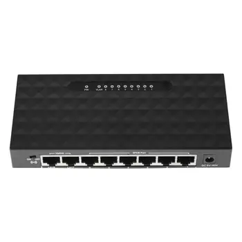 

8 Port 10/100 POE Ethernet Network Switch Lan Hub Smart Switch 1000Mbps Ethernet Network Switcher RJ45 Hub Internet Splitter