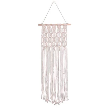 

Wall Hanging Macrame Curtain Bohemian Hand Woven Tapestry Perfect Door Curtain Macrame for Bedroom Decoration 80 x 31cm