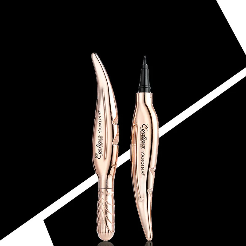 

Feather shape cool black eyeliner is not blooming fast dry waterproof long-lasting eyeliner makeup