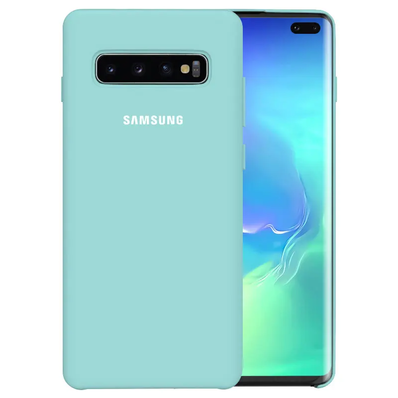 Силиконовый чехол для samsung S10, сделано во Вьетнаме, чехол для samsung Galaxy S8 S9 S10 Plus Note 8 9 10 10+ S10 5G S10e - Цвет: Светло-голубой