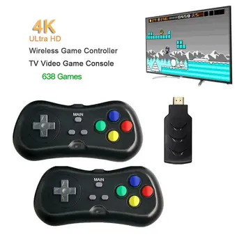 

TV Video Game Console Built-in 638 Games Dual Players Infrared Connection Wireless Game Controller Gamepad