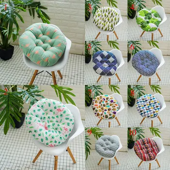 

Round Chair Seat Cushion Multicolor Polyester Printed Home Office Seat Cushions Sofa Pillow Chair Cushion Soft Home Supplies