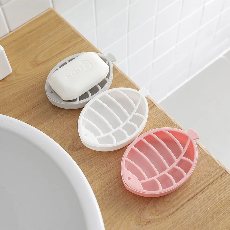 Newest-Creative-Double-Layer-Drain-Soap-Holder-Dish-Box-Anti-skid-Leaves-Shaped-Bathroom-Accessories-soap