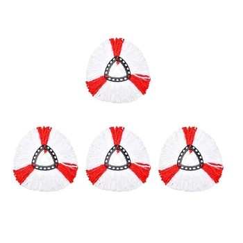 

Mop Cloth,Set of 4 Mop Head Mop Replacement 360 Degree Rotation 2 in 1 Microfiber Mop for Vileda Turbo