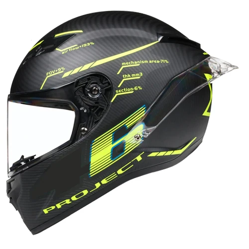Последние предложения Полнолицевой мотоциклетный шлем Capacete Casco De Moto DOT утвержденный Capacete для гоночного руля - Цвет: 1