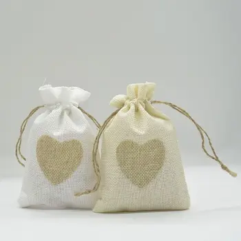

50pcs Linen Drawstring Bag Storing Beads Jewelry Makeup Gift Sweets 667B