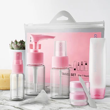 

8Pcs/Set Refilable Bottles Travel Portable Cosmetic Empty Jar Pot Makeup Face Cream Liquid Container Bottle with Funnel