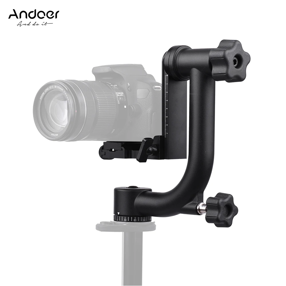 

Andoer Tripod Head Heavy Duty Metal Panoramic for Canon Nikon Sony DSLR Camera Camcorder Bird Watching with Quick Release Plate