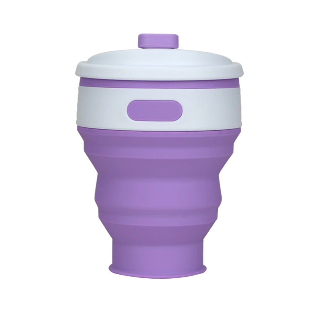 The Silicone Folding Coffee Cups Food Grade BPA FREE For Outdoors Portable Collapsible Water Cup 2