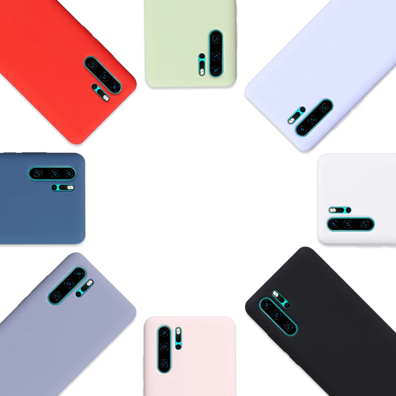 Оригинальный чехол для Huawei P40 Lite P30 P20 Mate 30 20 Pro мягкий жидкий силиконовый P Smart Plus Z