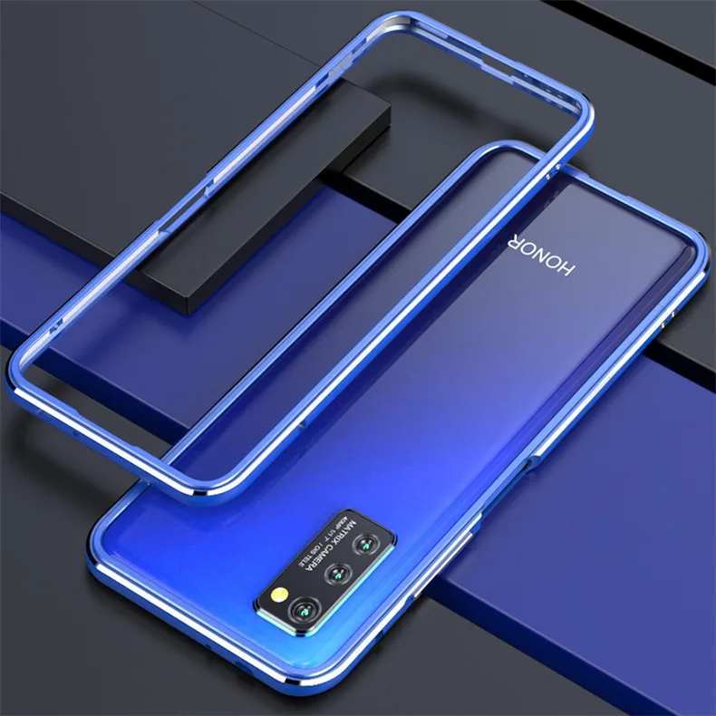 Роскошный металлический чехол-бампер для huawei Honor V30 Pro, чехол, защитный чехол из алюминиевого сплава для huawei Nova 6, чехол - Цвет: blue-silver
