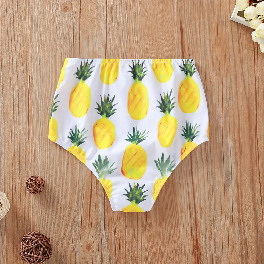 3Pcs Baby Girls Bikini Set Toddler Kids Baby Pineapple Print Summer Ruffle Swimwear for Girl Swimsuit Children Swimming Bikinis